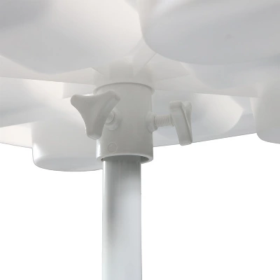 Sunnydaze Decor Sunnydaze Outdoor Drink And Snack Table With Tray Slots And 4 Cup Holders For Beach Umbrella Poles - White 4 Sunnydaze Decor Sunnydaze Outdoor Drink And Snack Table With Tray Slots And 4 Cup Holders For Beach Umbrella Poles - White - Image 2