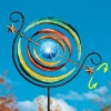 Collections Etc Solar Powered 3-Way Ring Wind Spinner Yard Stake 21.5 X 14.5 X 55.75 -Garden Furniture Discounts GUEST 91ef8f92 65db 448a 86b7 6c53dd9a4779