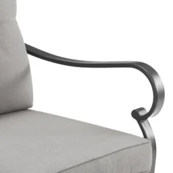 4pc Dahlia Outdoor Steel Sofa Set Taupe/Matte Black - Crosley -Garden Furniture Discounts GUEST 93c561e7 4093 467f 9a63 459718bdd9e1