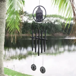 Dawhud Direct 28" H Eternal Zen Buddha Wind Chimes - Black -Garden Furniture Discounts GUEST 94a7c8bf 6a92 4e73 bb18 bef2ab6b6e0b