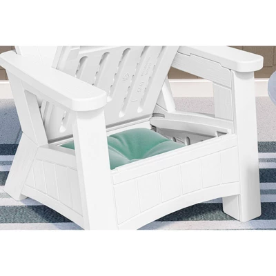 Elements Adirondack Chair With Storage White - Suncast 8 Elements Adirondack Chair With Storage White - Suncast - Image 6