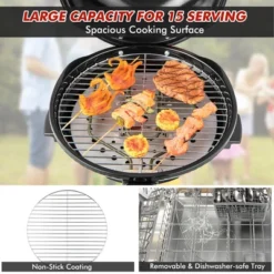 Costway Portable 1600W Electric BBQ Grill With Temperature Control & Grease Collector Red/Black 17 Costway Portable 1600W Electric BBQ Grill With Temperature Control & Grease Collector Red/Black -Garden Furniture Discounts GUEST 958eba07 b227 45fc a26a 2c63bebf4e2d