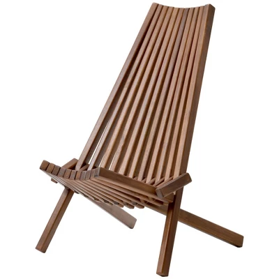 Folding Wood Chair - Natural - WELLFOR 4 Folding Wood Chair - Natural - WELLFOR - Image 2