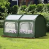 Outsunny 8' X 4' X 4' Portable Pop Up Greenhouse, Garden Canopy Hot House, 4 Zipper Doors For Growing Tropical Plants, Flowers, Herbs, -Garden Furniture Discounts GUEST 983d4962 d48a 437f bcef 4d9efab0b709
