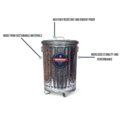 Behrens 20gal Galvanized Steel Composter Can With Lid -Garden Furniture Discounts GUEST 992cdef4 e44f 47d3 8c5c c81b1c089f87