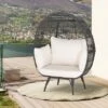 Costway Patio Oversized Rattan Wicker Egg Chair Lounge Basket 4 Cushion Indoor & Outdoor -Garden Furniture Discounts GUEST 9a4ed9e1 92e2 4c44 b8ed 6599ad168400