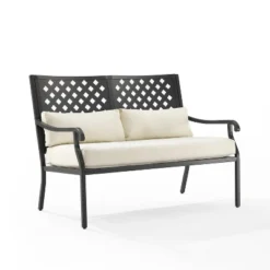 4pc Alistair Outdoor Steel Conversation Set Creme/Matte Black - Crosley -Garden Furniture Discounts GUEST 9ae8de63 b179 481d a619 73eb88471ceb