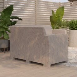 Merrick Lane Outdoor Furniture Resin Loveseat Faux Rattan Wicker Pattern 2-Seat Loveseat With All-Weather Cushions -Garden Furniture Discounts GUEST 9c004a65 b69c 4ecb 9db7 c948ff7bf5d2