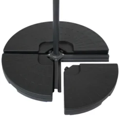 Sunnydaze Decor Sunnydaze Outdoor Heavy-Duty Fillable Cantilever Offset Patio Umbrella Base Weight Plates - Black - 4pc -Garden Furniture Discounts GUEST 9cbd9fbe cd66 4f8d 9e83 979f98ffbe9e