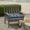 24" X 24" ProFoam Outdoor Deep Seat Bottom Cushion - Aurora Blue Stripe - Arden Selections