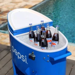 Permasteel 80qt Pepsi Oval Sporty Outdoor Cooler Cart -Garden Furniture Discounts GUEST 9da59026 285d 4a2a bda2 2c7b2bd46500