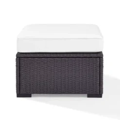 Biscayne Outdoor Wicker Ottoman - White - Crosley -Garden Furniture Discounts GUEST 9e6ce92e 5ba2 4c5e b8e3 0c1d253c6f8a