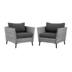 Richland 2pk Outdoor Wicker Armchairs - Charcoal - Crosley 15 Richland 2pk Outdoor Wicker Armchairs - Charcoal - Crosley -Garden Furniture Discounts GUEST 9e721b99 33f4 4e0e 9f4f c935c03c6a80