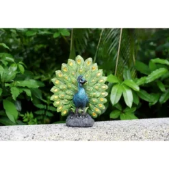 Techko Maid Peacock Proud Solar Outdoor Garden Statue Decor With Spotlight -Garden Furniture Discounts GUEST 9ebe3776 f7f7 4d40 beb8 f9b3116e9920