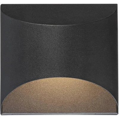 Possini Euro Design Ratner Modern Outdoor Wall Light Fixtures Set Of 2 Textured Black LED Dark Sky Downlight 5 1/2" For Post Exterior 4 Possini Euro Design Ratner Modern Outdoor Wall Light Fixtures Set Of 2 Textured Black LED Dark Sky Downlight 5 1/2" For Post Exterior - Image 2