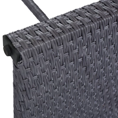 5pc Outdoor Rattan Bar Set With Stools & Cushions- Gray - WELLFOR 10 5pc Outdoor Rattan Bar Set With Stools & Cushions- Gray - WELLFOR - Image 8