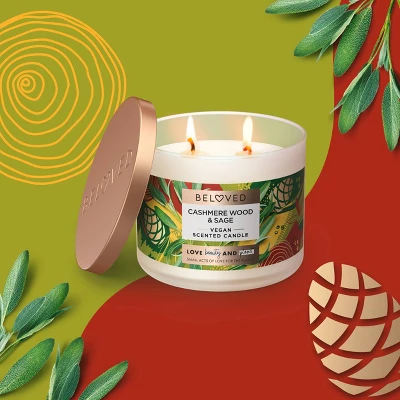 Beloved Cashmere Wood And Sage 2-Wick Candle - 11.5oz 7 Beloved Cashmere Wood And Sage 2-Wick Candle - 11.5oz - Image 5