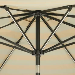 11' X 11' Calypso II Market Patio Umbrella With Solar LED Strip Lights Champagne/Taupe - Island Umbrella -Garden Furniture Discounts GUEST a187cb04 3a59 4839 9be0 2a8e02a69d7f