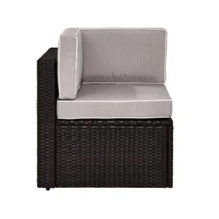 Palm Harbor Outdoor Wicker Corner Chair - Gray - Crosley 11 Palm Harbor Outdoor Wicker Corner Chair - Gray - Crosley -Garden Furniture Discounts GUEST a2a39c57 2fb8 4461 a756 7f18db67f816
