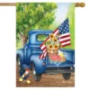 Old Days Summer House Flag Pickup Truck Patriotic 28" X 40" Briarwood Lane -Garden Furniture Discounts GUEST a331c11a f392 431a 8a5c f771c1a4239b