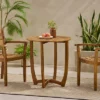 Carina Round Acacia Wood Accent Table - Teak - Christopher Knight Home -Garden Furniture Discounts GUEST a3831a38 06f8 4a9d bb82 30fcb42a5f95