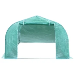 Outsunny 26' X 10' X 7' Walk-In Greenhouse Tunnel, Large Gardening Plant Hot House With 12 Windows And Zipper Doors For Backyard -Garden Furniture Discounts GUEST a38a84ca 5602 453f 9a7d e450dbcebdb4