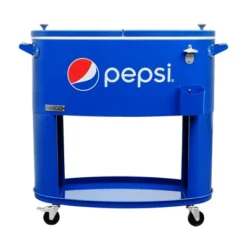 Permasteel 80qt Pepsi Oval Sporty Outdoor Cooler Cart -Garden Furniture Discounts GUEST a4899902 9ac6 4911 91a9 ca379dc66c40