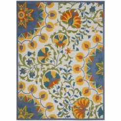Nourison Aloha Transitional Floral Outdoor Area Rug -Garden Furniture Discounts GUEST a4cf8c08 6b27 45f9 b9dd 9edadcb4d235