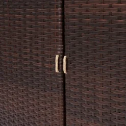 Teamson Home 39.5" Veronica Rolling Outdoor PE Rattan Bar Cart With Storage, Brown 20 Teamson Home 39.5" Veronica Rolling Outdoor PE Rattan Bar Cart With Storage, Brown -Garden Furniture Discounts GUEST a51525a0 8611 4eb0 a42e fd98dabea34e