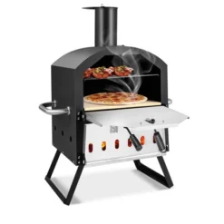 Costway 2-Layer Pizza Oven Wood Fired Pizza Grill Outside Pizza Maker With Waterproof Cover -Garden Furniture Discounts GUEST a558d3ad 78bf 4bc5 a026 e83b613b93d8