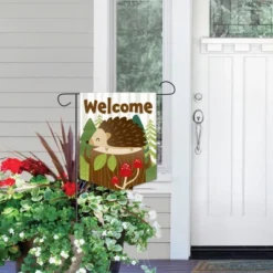 Big Dot Of Happiness Forest Hedgehogs - Outdoor Home Decorations - Double-Sided Woodland Birthday Party Or Baby Shower Garden Flag - 12 X 15.25 Inches -Garden Furniture Discounts GUEST a69085e1 089f 4107 a61b 2f4c8c8a4294