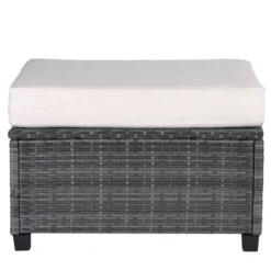 8pc Wicker Patio Conversation Set With Cushions - Beige - GODEER -Garden Furniture Discounts GUEST a7622228 3c09 42ed ae2e f60ac6207c77