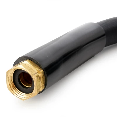 Apache 98108802 25 Foot Industrial Rubber Garden Water Hose With Heavy Duty MGHT X FGHT Brass Fittings And 1 Bend Restrictor, Black (2 Pack) 6 Apache 98108802 25 Foot Industrial Rubber Garden Water Hose With Heavy Duty MGHT X FGHT Brass Fittings And 1 Bend Restrictor, Black (2 Pack) - Image 4