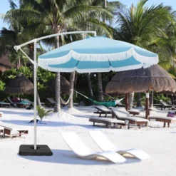 Captiva Designs 9ft Fringed Cantilever Offset Patio Market Umbrella -Garden Furniture Discounts GUEST a99d1f9a 9358 42db bdba 4e38e0cb1bee