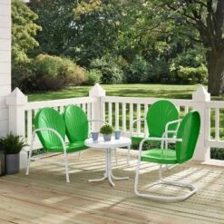 Griffith 4pc Outdoor Conversation Set - Kelly Green - Crosley -Garden Furniture Discounts GUEST a9d6d2e5 bb99 46d4 841f 6905b45fde92