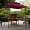 SUGIFT 8' X 5' Outdoor Grill Gazebo Shelter Tent With 2 Tier In Burgundy 2 SUGIFT 8' X 5' Outdoor Grill Gazebo Shelter Tent With 2 Tier In Burgundy -Garden Furniture Discounts GUEST aa600d28 d2db 4d6c bd32 711c5eab61fa