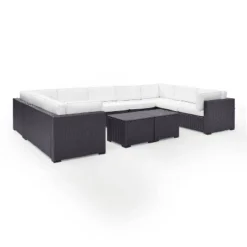 Biscayne 7pc Outdoor Wicker Sectional Set With 2 Coffee Tables & 4 Corner Seats White - Crosley 12 Biscayne 7pc Outdoor Wicker Sectional Set With 2 Coffee Tables & 4 Corner Seats White - Crosley -Garden Furniture Discounts GUEST ac3a1ce1 c06a 4e20 bf4d a834e256e06c