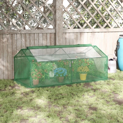 Outsunny 71" X 36" X 28" Mini Greenhouse Portable Hot House For Plants With Large Zipper Windows For Outdoor, Indoor, Garden, Green 3 Outsunny 71" X 36" X 28" Mini Greenhouse Portable Hot House For Plants With Large Zipper Windows For Outdoor, Indoor, Garden, Green