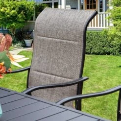 5pc Patio Dining Set With Round Table & Sling Arm Chairs - Captiva Designs -Garden Furniture Discounts GUEST aee9bd96 2ae5 4502 8b42 237dc1534733