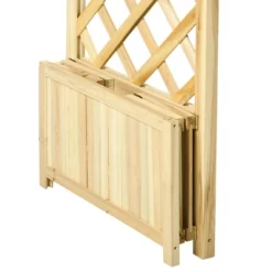 Outsunny 17.25" Wooden Wedding Arch, Garden Arch Arbor For Climbing Plants & Trellis Design For Vines, Ceremony, Party, Backdrop, Natural -Garden Furniture Discounts GUEST af9a2d73 5068 437f 8251 35b3e852fc32