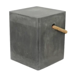 Contemporary Outdoor Accent Table - Gray - Olivia & May