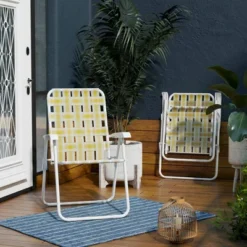 Priscilla Outdoor Folding Chair - Yellow - Novogratz -Garden Furniture Discounts GUEST b1977c0a e096 4383 9fcc 83804029c008