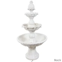 Sunnydaze Decor Sunnydaze 59"H Electric Fiberglass 3-Tier Welcome Pineapple Top Outdoor Water Fountain -Garden Furniture Discounts GUEST b28fabe9 9380 4ad7 9c3d f37928e4f9f4