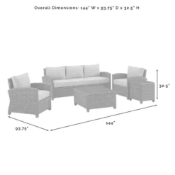 Bradenton 5pc Outdoor Wicker Sofa Set - Crosley -Garden Furniture Discounts GUEST b2941bbc 92e8 43b6 9403 f4471e6eb3e5