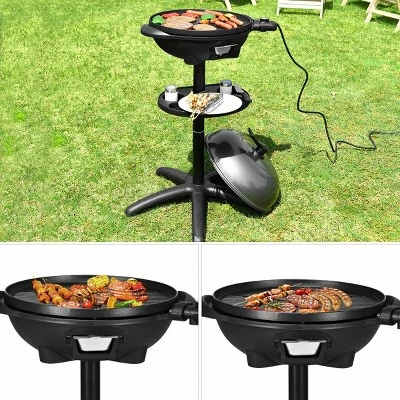Costway Electric BBQ Grill 1350W Non-stick 4 Temperature Setting Outdoor Garden Camping 4 Costway Electric BBQ Grill 1350W Non-stick 4 Temperature Setting Outdoor Garden Camping - Image 2