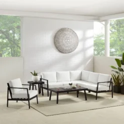 Linon Lark Aluminum Sectional Sofa White -Garden Furniture Discounts GUEST b3eec045 bbd0 47d7 b4ed a48412888d79