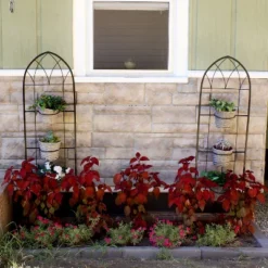 Sunnydaze Decor Sunnydaze 2-Piece Arched Climbing Plants Wall Trellis With Flower Pot Supports -Garden Furniture Discounts GUEST b4e47afd 936c 4c18 ab7d 368ff74e4018