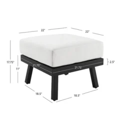 Linon Lark Aluminum Ottoman -Garden Furniture Discounts GUEST b69806f6 ddc8 4792 8ed8 a7fb88d63737