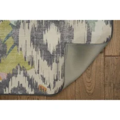 Govan Washable Outdoor Rug Ivory/Charcoal - Linon -Garden Furniture Discounts GUEST b88799f0 9433 4fcc 98a6 50b881a07a95