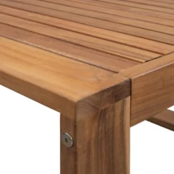 3pc Outdoor Acacia Wood Sectional Conversation Set With Cushions - Gray - GODEER -Garden Furniture Discounts GUEST b9d04e83 a295 4d6b 801a 88c6c4b2e994